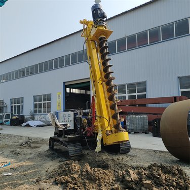 电动光伏打桩机 全液压螺旋打孔机 可钻孔可压桩一体多功能钻机